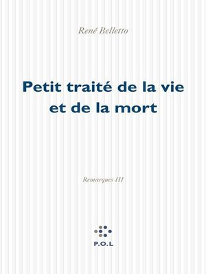 cover image of Petit traité de la vie et de la mort
